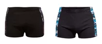 Short Natacion Hombre Resistente Cloro Pack X2 Malla Corta