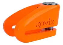 Candado Disco Moto Kovix Kvz1 Metal Pulido Pasador 6mm Color Naranjo Fluor