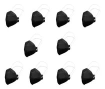 10 Máscaras Pff2co-s Preta S/ Válvula - Ca. 47.331 - Airprot