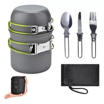 Outdoor 1-2 Person Cookware Portable Camping With Tableware