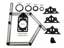 Régua Gabarito Multi Ângulo Marcador Furo Pisos Porcelanatos