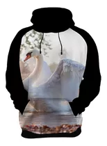 Blusa Moletom Unissex Passaro Ave Cisne Natureza Água 3