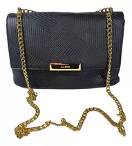 Aldo Eeuu Cartera Negra Cadenas Doradas Noche Mujer 28x19x9