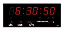  Reloj De Pared Led Digital Grande. Calendario Temperatura.