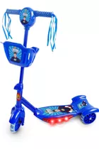 Patinete 3 Rodas Infantil Musical Com Luzes E Cesta