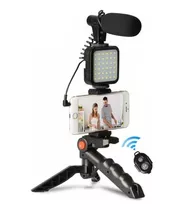  Video Making Kit, Trípode, Luz Led Y Micrófono. Mod Ay-49g