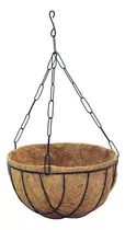 Canasta Colgante Balón Para Plantas +nido De Coco 32cm Diam