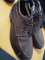 Zapatos Hombre Marrón Talle 41 Cuero Genuino Oportunidad 