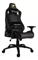 Silla De Escritorio Cougar Armor S Royal Gamer Ergonómica  Negra Con Tapizado De Cuero Sintético