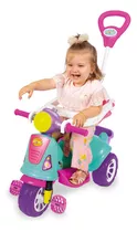 Triciclo Infantil Com Guia Motoca Andador Avespa Pink Maral