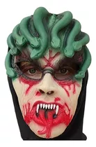Máscara Terror Halloween Medusa Cabeça De Cobras Vampiro