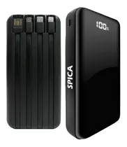 Power Bank Cargador Portatil 20000mah Spica Sw-400 Bateria Color Negro