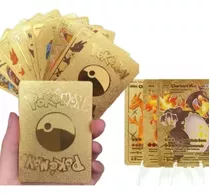 50 Cartas Pokémon Folha De Ouro Vmax Gx Edição Limitada