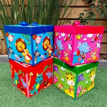 Set 12 Cajas Feliz Dia De Niños Papa Mama Desayunos Regalos