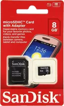Memoria Micro Sd De 8 Gb Con Adaptador