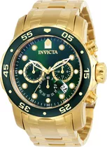 Relógio Invicta Pro Diver 0075 Original Banhado Ouro Maleta