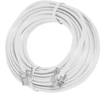 Cable De Extension De Telefono Rj-11 | Blanco / 4,5 M