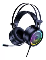 Headphone Gamer P2 Com Microfone Led Rgb Headset Cor Preto