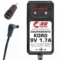 Fonte Carregador Compativel Ka350 Dc 9v 1,7a  Korg Volca T8