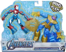 Figura Iron Patriot Vs Thanos Marvel Avengers Bend And Flex