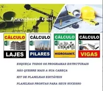 1600 Planilhas Engenharia Civil Calculo Estrutural + Projeto