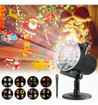 Projetor Holografico Natal Halloween Desenhos Led Festa Cor Das Luzes Multicolorido