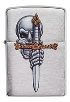 Encendedor Zippo Calavera Con Espada 49488