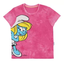 Polera Manga Corta  Rosado Pitufos