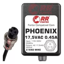 Fonte Ac 17,5v 0.45 Para Mesa De Som Mixer Phoenix Ph-ct-60s