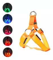 Pechera Arnes Collar Mascotas Con Luz Led Colores Diginet