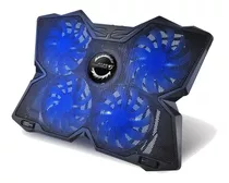 Base Enfriadora Gamer Laptop Profesional Led Usb 4 Abanicos Color Azul