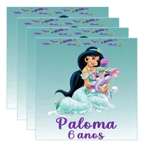 30 Adesivo Aladdin E Jasmine Para Sacolinha Surpresa #