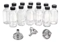 Botellas Pequeñas De Vidrio Transparente De 12 Piezas De 2 O