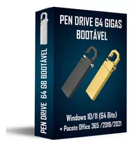 Pendrive 64 Gb Bootavel C/ Wind 10/11 2022 + Off2021
