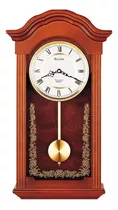 Reloj Bulova De Pared Pendulo Retro Vintage C3542 Clocks Estructura Café Fondo Café