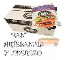 20 Hamburguesas 140 Gramos Unión Ganadera + Pan + Aderezo