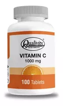 Qualivits® Vitamin C 1000mg X 100 Tabletas Sabor Sin Sabor