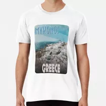 Remera Póster De Viaje De Mykonos Algodon Premium