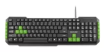 Teclado Multimidia Gamer Teclas Verdes Usb Multilaser- Tc201