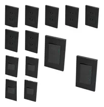 Kit De 20 Placas Variadas Color Negro 1/2 Surtek