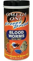 Omega One Blood Worms 27g Gusano De Sangre Alimento Liofilizado Peces Marinos Y Agua Dulce