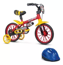 Bike Infantil Aro 12 Motor X Masculina Nathor Com Capacete