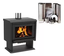 Calefactor Leña Bosca Gold 450 + Kit Chimenea, Pot. 12.5 Kw