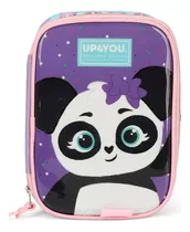 Estojo Box 100 Pens Luxcel Up4you Panda Roxo Cor Purple Tamanho Único