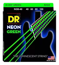 Encordado Para Bajo 4 Cuerdas Dr Neon Green Ngb-40 040-100 