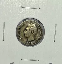 Cincuenta Centavos De Plata. Ecuador, 1928