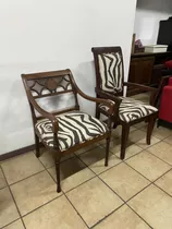 2 Sillas Butacas En Madera De Cedro. Importadas 110.000 C/u