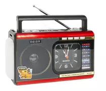 Radio Reloj Amfm Sw Usb Sd Mp3 Meier M-u41/ Color Rojo
