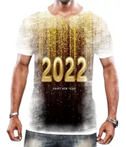 Camisa Camiseta Feliz Ano Novo Happy New Year 2022 Férias 2