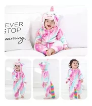 Pijama Y Disfraz Enterito Polar  Bebés Unicornio